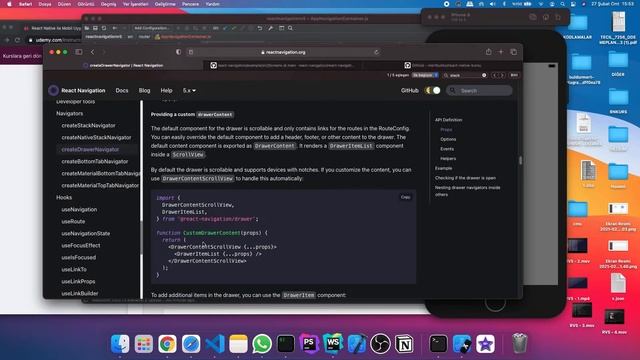 React Native Navigation v5 - createDrawerNavigator Kurulumu ve Kullanımı смотреть онлайн