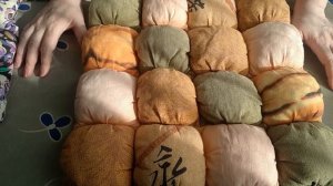 Сидушки на стулья в технике бом бон.