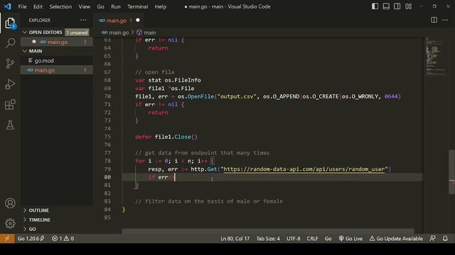 How to make HTTP Requests and save Response data to file | Go language смотреть онлайн