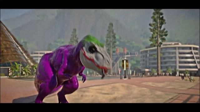 Joker T Rex VS Spiderman Megalodon - Dinosaur Fight In Jurassic World Evolution смотреть онлайн