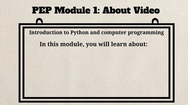 PEP Module 1: About Video смотреть онлайн