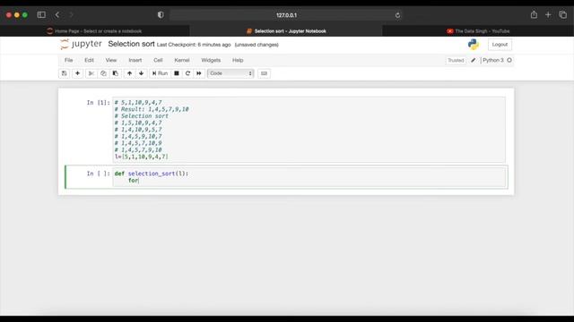 Selection Sort Algorithm | Time complexity Analysis SelectionSort | Selection Sort in Python смотреть онлайн