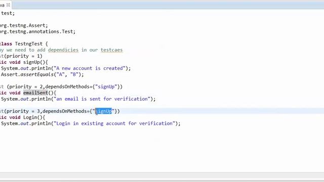 Dependencies in Testng Methods смотреть онлайн