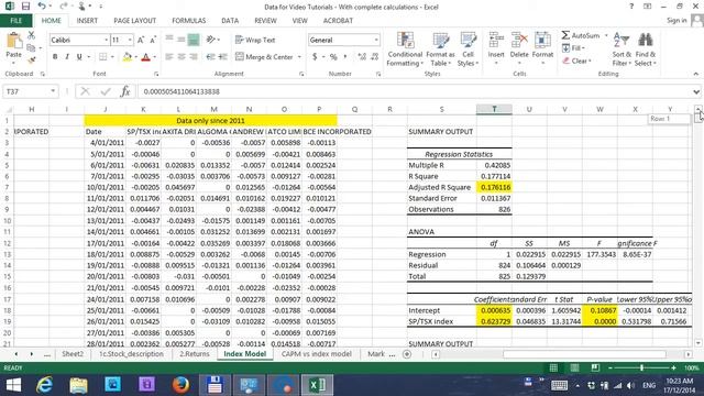 Tutorial: Single Index Models and CAPM смотреть онлайн