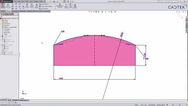 How To Replace Sketch Entities Within SolidWorks смотреть онлайн