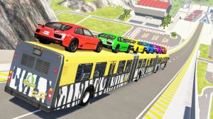 Сумасшедшие полицейские погони  Аварии на BeamNG Drive