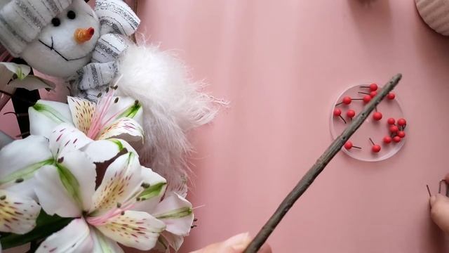 Kırmızı yılbaşı dalı yapılması.⛄Веточка с красными ягодами к новому году и рождеству. Cold porcelai смотреть онлайн
