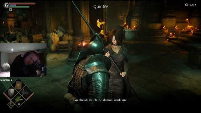 Streamers touching the demon inside the Maiden in Black for the first time - Demon's Souls PS5 смотреть онлайн