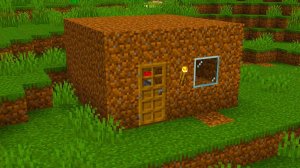 Майнкрафт - Как построить дом из грязи глины, minecraft.