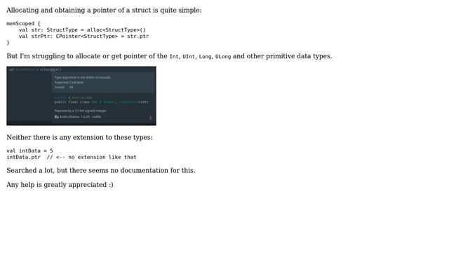 How to create CPointer of primitive data type in Kotlin/Native? смотреть онлайн
