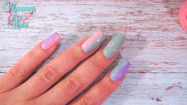 Вертикальный ГРАДИЕНТ на ногтях гель лаком смотреть онлайн
