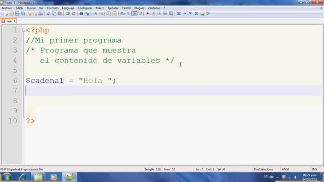 Mi primer script en el lenguaje PHP смотреть онлайн