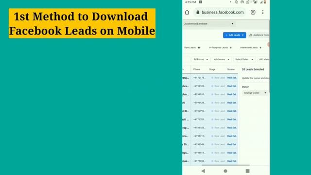 How to Download Facebook Leads on Mobile [Facebook Lead Generation] смотреть онлайн