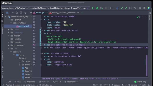 Trigger selenium4 tests in githubActions manually with different parameters смотреть онлайн