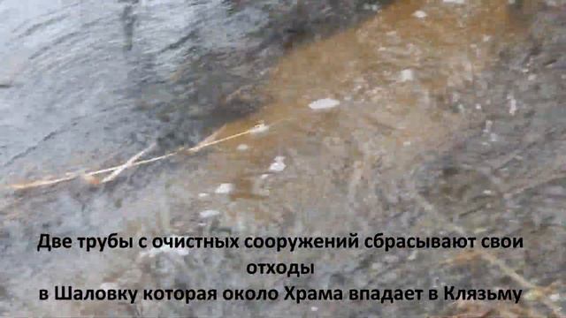 Загрязнение реки Шаловка и Клязьма в Обухово. смотреть онлайн