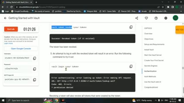 Getting Started with Vault Google Cloud LAB Solution [ GSP1003 ] смотреть онлайн