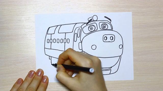 Как нарисовать паровозик из Чаггингтона! Раскраска Паровозик | How to Draw train from Chaggington смотреть онлайн