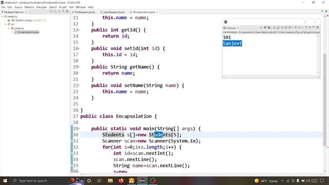 #58 Java Encapsulation | Java Getter Setter and Constructor with Arrays | User Input смотреть онлайн