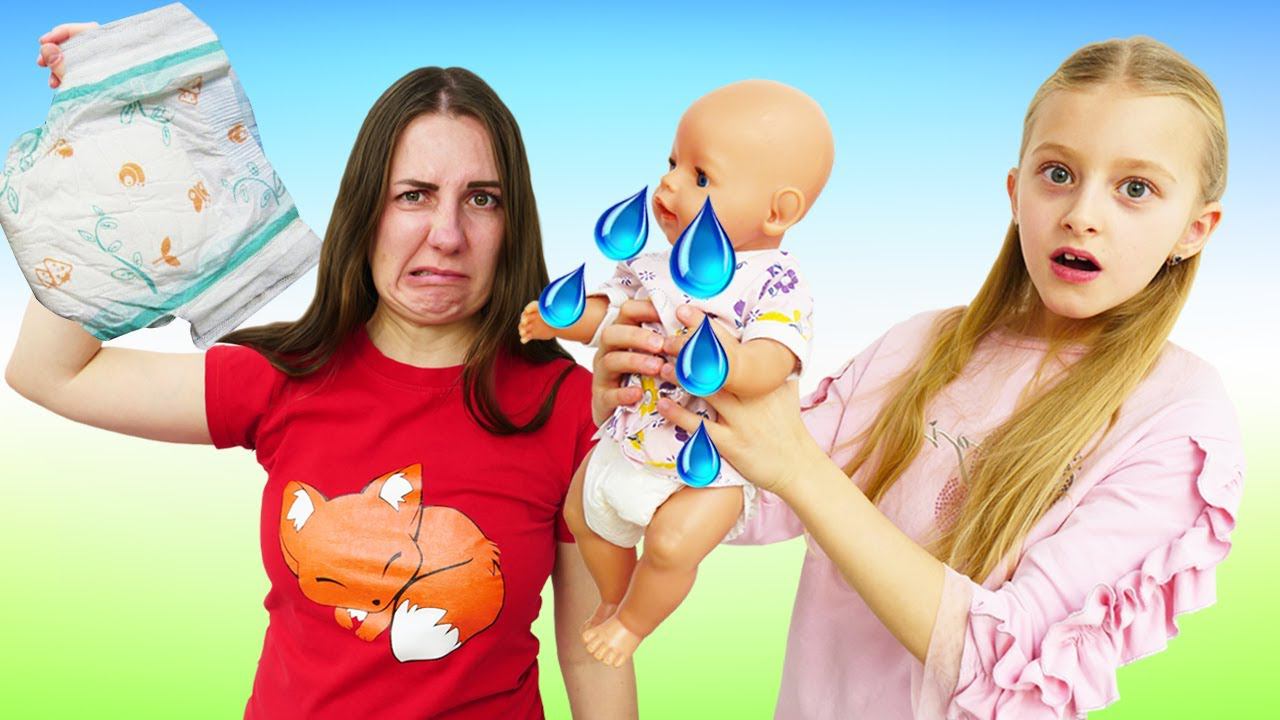 Видео куклы - Как успокоить Беби Бон Эмили? - Игры для девочек Как Мама. Видео игрушки Baby Born смотреть онлайн