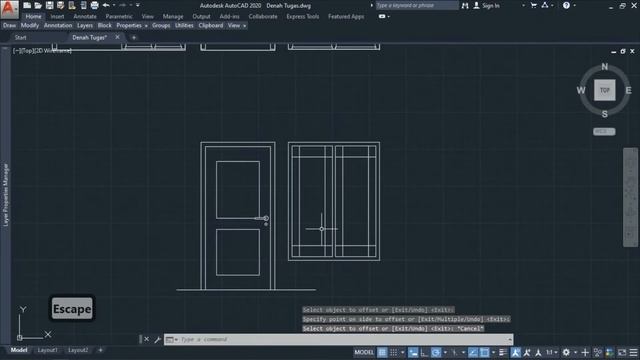 Menggambar Pintu dan Jendela dengan AutoCAD смотреть онлайн