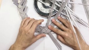 #4.How to weave a braid (English subtitles). Загибка коса