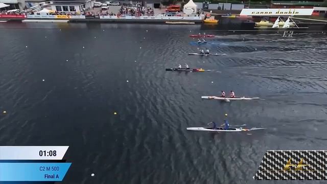 C2 500m men final A Canoe sprint World Championships Duisburg 2023 смотреть онлайн