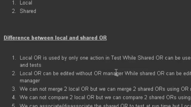 Difference between local and shared object repository OR in QTP смотреть онлайн