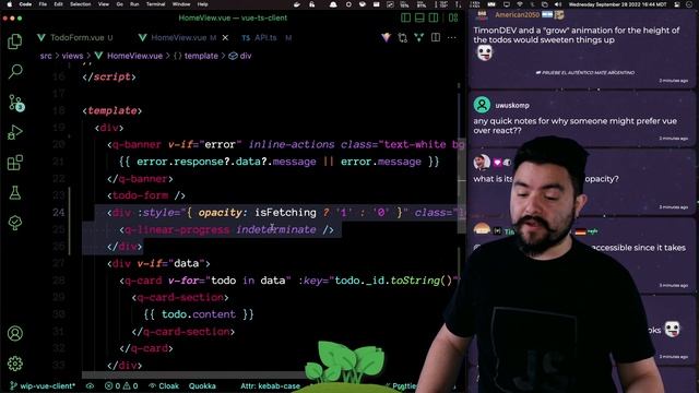 2022-09-28 - Building a CRUD client with Vue, Typescript, vue-query and Quasar - Part 2 смотреть онлайн