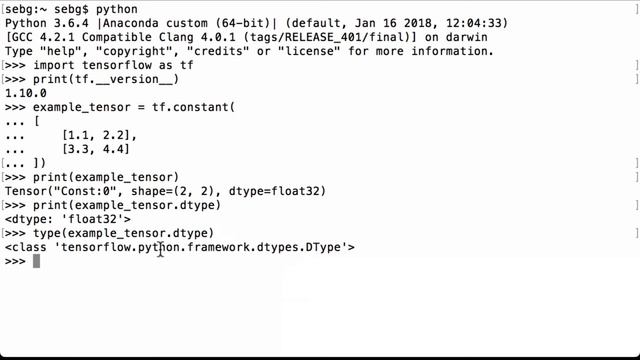 tf dtype: Print And Check TensorFlow Tensor Type - TensorFlow Tutorial смотреть онлайн