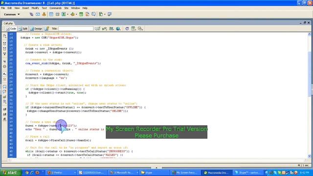 Skype PHP demo.wmv смотреть онлайн