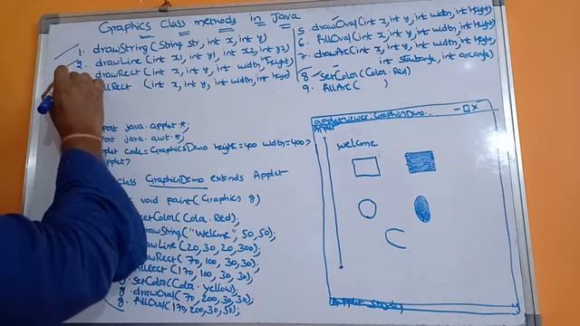 Graphics Class Methods in awt || Applet Programming || Java Programming смотреть онлайн