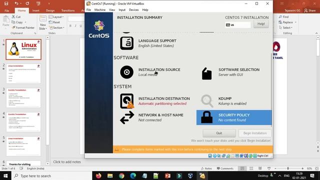 4 - Centos 7 Installation Step By Step In VirtualBox | Linux In Tamil | How To Install Centos смотреть онлайн