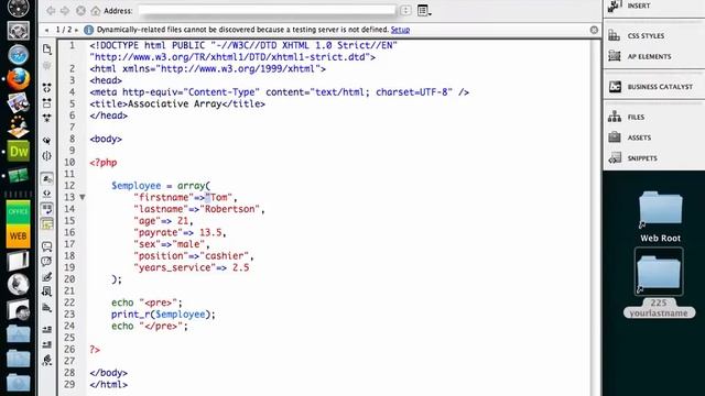 Associative Array Demo смотреть онлайн