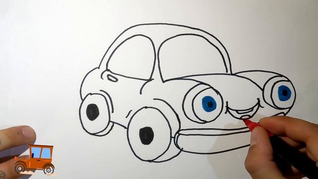 How To Draw SMILED CAR | Как нарисовать МАШИНУ Что СМЕЕТСЯ смотреть онлайн