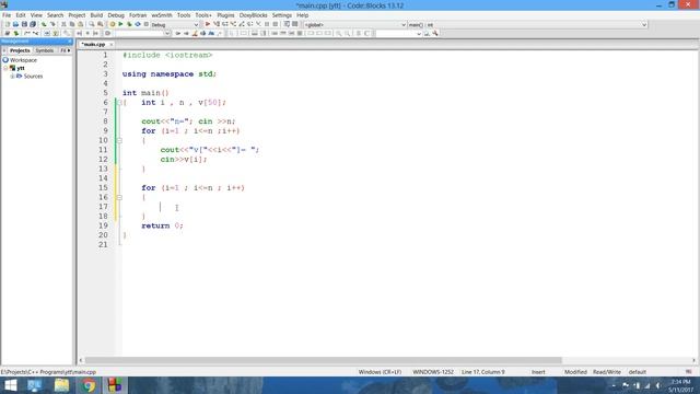 Code Blocks C++ Prima problema cu Vectori смотреть онлайн