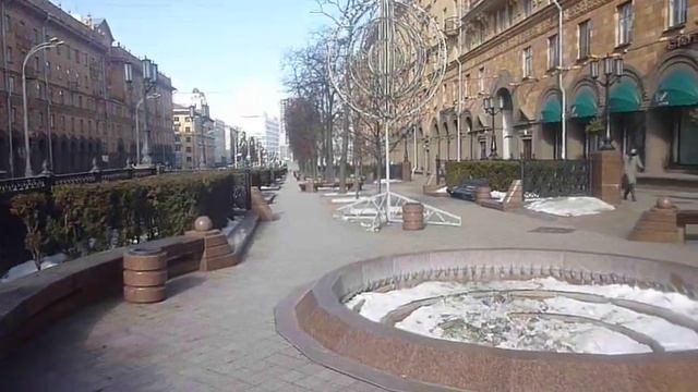 Пр-т. Независимости в районе ГУМа. Минск 5.03.2012г. смотреть онлайн