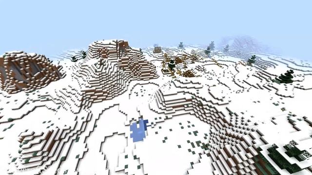 Minecraft Java 1.16.1 Seed: Spawn in a village that stands on a frozen ocean shore at the ice spike смотреть онлайн