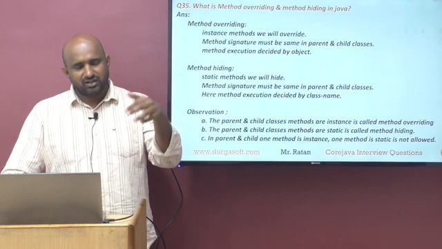 Core Java Interview Questions | Q35. What is Method overriding & method hiding in java? | by Ratan смотреть онлайн