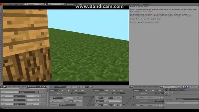 Minecraft Clone [Multiplayer] - BLENDER GAME ENGINE смотреть онлайн