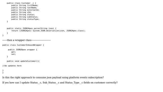 Salesforce: Platform Events Subscription through Trigger and parsing a JSON payload field смотреть онлайн