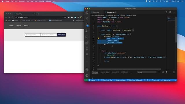 React forms with useState смотреть онлайн