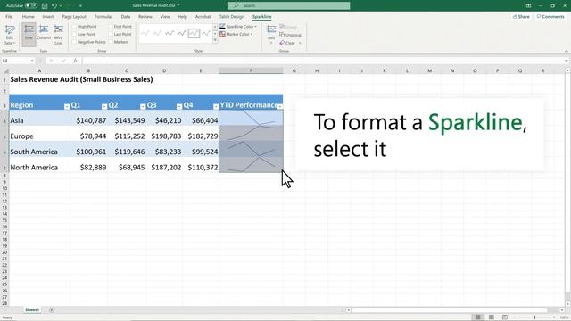 Use sparklines in Excel | Microsoft смотреть онлайн