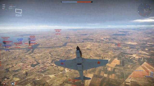 War Thunder: Russian Aviation Gameplay: Air Arcade: Yak 9 смотреть онлайн