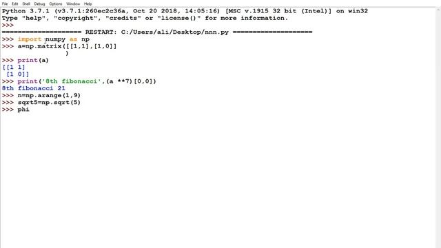 Fibonacci function with Numpy смотреть онлайн