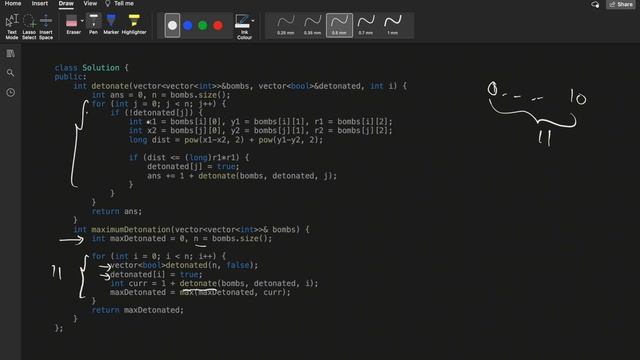 2101. Detonate the Maximum Bombs | Recursion | BFS | LeetCode Daily Challenge смотреть онлайн