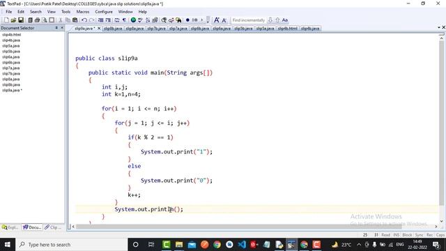 Write a java Program to display following pattern: смотреть онлайн