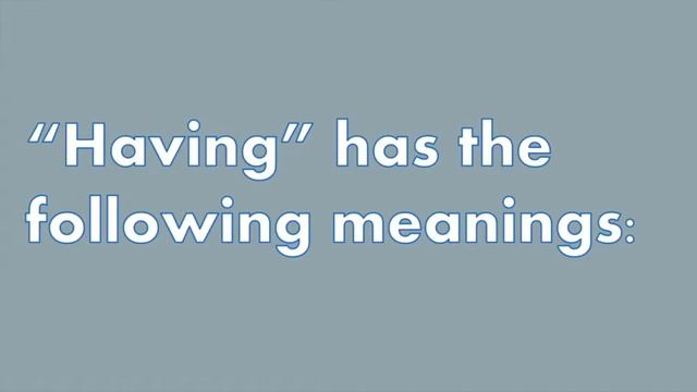 How to use having in English - Correct Your Mistakes While Speaking смотреть онлайн
