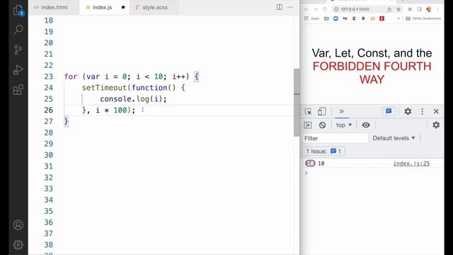 Declaring Variables in JavaScript: VAR, LET, and CONST - AND THE FORBIDDEN FOURTH WAY! смотреть онлайн
