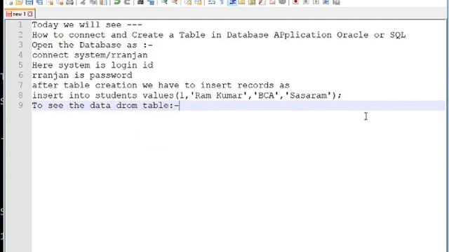 Creating a Table and Inserting Data in Students Sample Table. смотреть онлайн