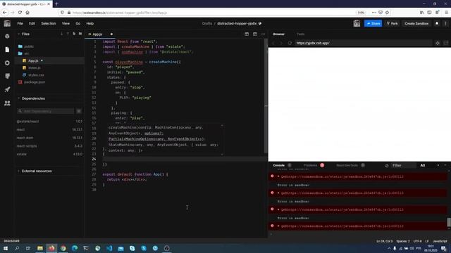 Coding video player component with XState and React - part 1 смотреть онлайн